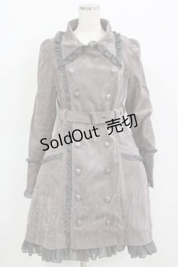 画像1: ALGONQUINS / ダブルボタンフリルコート  グレージュ H-26-02-10-015-AL-CO-KB-ZH