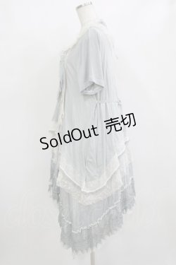 画像2: h.NAOTO / おててレースヨーク切替ワンピース  サックス H-26-02-10-018-HN-OP-KB-ZH