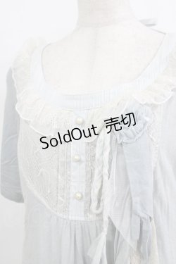 画像5: h.NAOTO / おててレースヨーク切替ワンピース  サックス H-26-02-10-018-HN-OP-KB-ZH