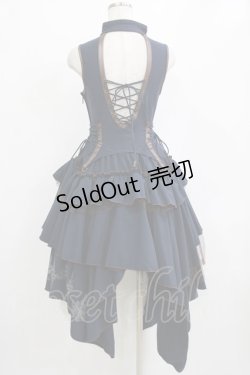 画像3: OZZ ANGELO / イレギュラーオーバーワンピース  ネイビー×ブラウン H-26-02-10-022-OO-OP-KB-ZH