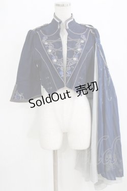 画像1: Ozz oneste / 青薔薇マント付ジャケット  ネイビー H-26-02-11-029-OO-JA-KB-ZH