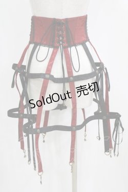 画像3: Ozz oneste / クリノリンスカート  黒×赤 H-26-02-11-030-OO-SK-KB-ZH