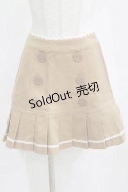 画像1: Emily Temple cute / ダブルボタンプリーツスカート  ブラウン H-26-02-11-031-ET-SK-AK-ZH