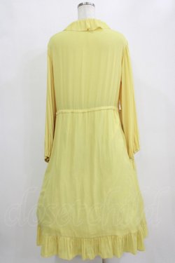 画像3: Jane Marple / クレープジョーゼットThistle embroideryドレス  イエロー H-26-02-11-004-JM-OP-KB-ZH