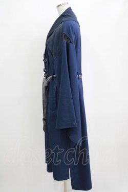 画像2: Ozz conte / カンベエ着物袖カーデ  紺 H-26-02-11-039-OO-JA-AK-ZH