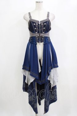 画像1: Ozz oneste / 薔薇刺繍ナポレオン2Wayビスチェ  ネイビー H-26-02-11-042-OO-TO-KB-ZH