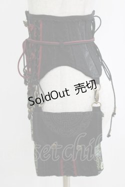 画像2: Ozz oneste / フラップポケット付コルセット  黒 H-26-02-11-044-OO-ZA-KB-ZH