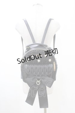 画像1: LIZ LISA / メニービジューロングリボンリュック  ブラック H-26-02-11-1001-LO-BG-YZ-ZH