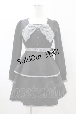 画像1: evelyn / ビッグリボンティアードワンピース F ブラック H-26-02-11-1031-LO-OP-YZ-ZH