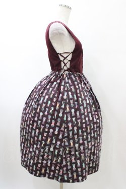 画像3: axes femme POETIQUE / アリス　鍵穴柄ジャンスカ M ワイン H-26-02-11-1035-AX-OP-NS-ZH