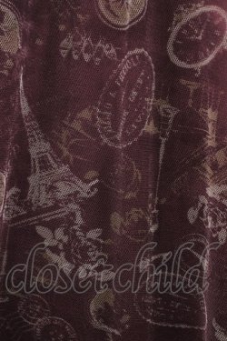 画像3: axes femme / トラベルチュール重ねワンピース M ワイン H-26-02-11-1036-AX-OP-NS-ZH