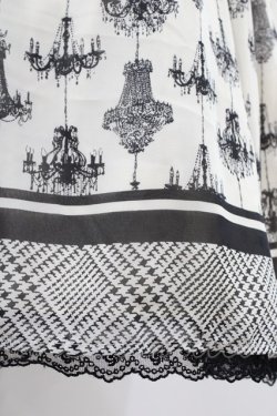 画像3: axes femme / シャンデリア柄切替ワンピース M 生成り/ブラック H-26-02-11-1037-AX-OP-NS-ZH