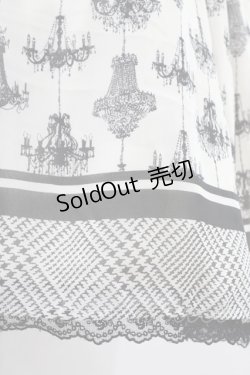 画像3: axes femme / シャンデリア柄切替ワンピース M 生成り/ブラック H-26-02-11-1037-AX-OP-NS-ZH