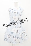 LIZ LISA / ぼかし花柄ワンピース Free サックス H-26-02-11-1039-LO-OP-NS-ZH