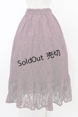 画像2: axes femme / 総レーススカート M ワイン H-26-02-11-1040-AX-SK-NS-ZH