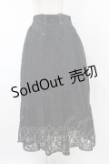 axes femme / 総レーススカート M ブラック H-26-02-11-1041-AX-SK-NS-ZH