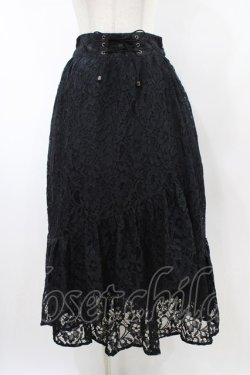 画像1: axes femme / 総レーススカート M ブラック H-26-02-11-1041-AX-SK-NS-ZH