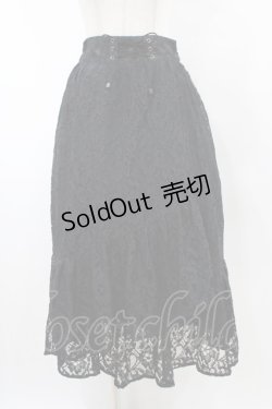 画像1: axes femme / 総レーススカート M ブラック H-26-02-11-1041-AX-SK-NS-ZH