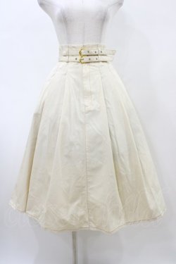 画像1: an another angelus / ダブルベルトタックフレアースカート Free Ivory H-26-02-11-1044-CA-SK-NS-ZH