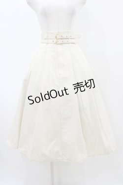 画像1: an another angelus / ダブルベルトタックフレアースカート Free Ivory H-26-02-11-1044-CA-SK-NS-ZH
