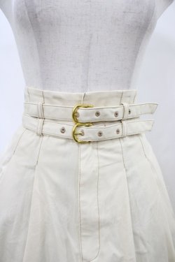 画像3: an another angelus / ダブルベルトタックフレアースカート Free Ivory H-26-02-11-1044-CA-SK-NS-ZH