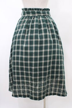 画像2: Secret Honey / リボン付きチェックスカート Free グリーン H-26-02-11-1046-CA-SK-NS-ZH