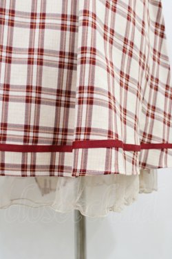 画像3: axes femme POETIQUE / チェックラッフルフリルスカート M レッド H-26-02-11-1047-AX-SK-NS-ZH