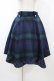 画像1: axes femme / シャギーチェックイレヘムスカート M グリーン/ネイビー H-26-02-11-1048-AX-SK-NS-ZH (1)