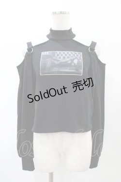 画像1: EATME / ベルトショルダーオフショルTOP Free ブラック H-26-02-11-1051-LO-TO-NS-ZH