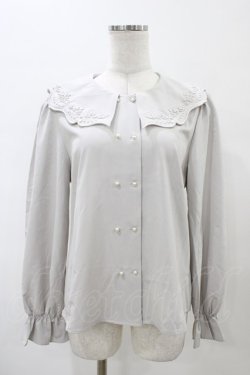 画像1: an another angelus / 銀食器カットワーク衿ブラウス Free GRAY H-26-02-11-1055-CA-BL-NS-ZH