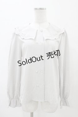 画像1: an another angelus / 銀食器カットワーク衿ブラウス Free GRAY H-26-02-11-1055-CA-BL-NS-ZH