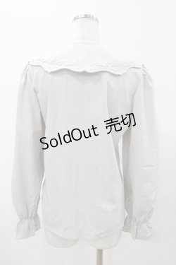 画像2: an another angelus / 銀食器カットワーク衿ブラウス Free GRAY H-26-02-11-1055-CA-BL-NS-ZH