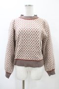 axes femme POETIQUE / トランプ柄ニット M ベージュ H-26-02-11-1056-AX-TO-NS-ZH