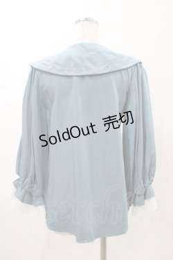 画像2: axes femme POETIQUE / 襟刺繍ボリューム袖ブラウス M グリーン H-26-02-11-1057-AX-BL-NS-ZH