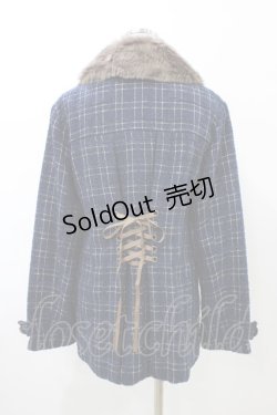 画像2: axes femme / ツイードショートコート M ネイビー H-26-02-11-1059-AX-CO-NS-ZH