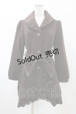 画像1: axes femme / レースカラーコート M ブラウン H-26-02-11-1061-AX-CO-NS-ZH