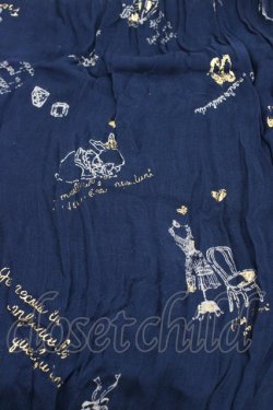 画像2: axes femme / ストール  ネイビー H-26-02-11-1009-AX-ZA-NS-ZH