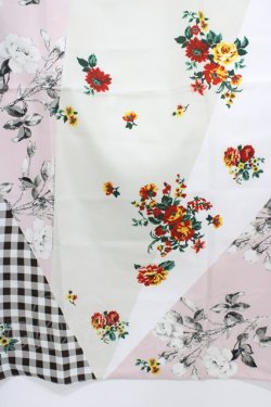 画像2: axes femme / パッチワーク柄スカーフ  オフ H-26-02-11-1010-AX-ZA-NS-ZH