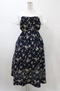 axes femme / ビスチェ切替ドッキングワンピース M ネイビー H-26-02-11-1018-AX-OP-NS-ZH
