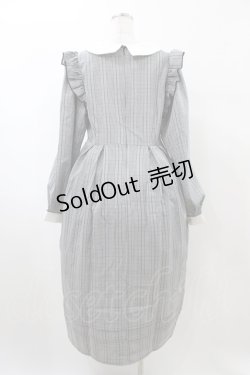 画像2: DearMyLove / 配色角襟フリルタック長袖ワンピース 3L ブラック H-26-02-11-1019-EL-OP-NS-ZH