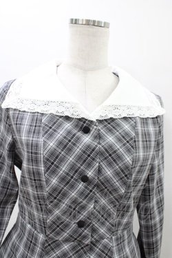 画像3: F i.n.t / ビッグカラーオンブレチェックワンピース Free BLACK×WH H-26-02-11-1020-CA-OP-NS-ZH