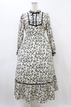 画像1: An MILLE / バイカラーフラワーワンピース Free アイボリー H-26-02-11-1021-EL-OP-NS-ZH