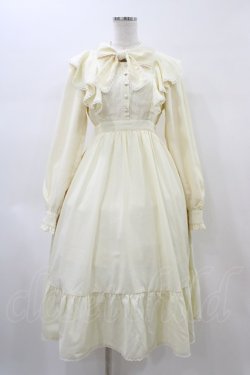 画像1: Honey Cinnamon / ラッフルボウタイリボンワンピース Free アイボリー H-26-02-11-1022-LO-OP-NS-ZH
