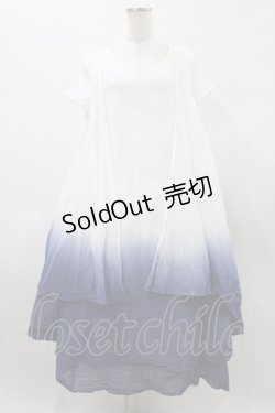 画像1: Favorite / グラデーションワンピース Free オフ/ブルー H-26-02-11-1023-LO-OP-NS-ZH