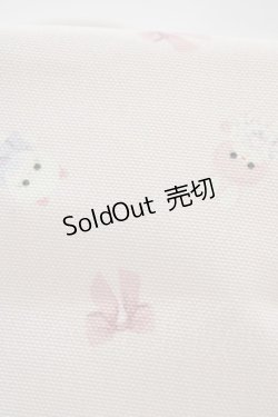 画像4: Maison de FLEUR / クリーミーねこ/うさぎサイドポケットトート  ピンク H-26-02-11-1002-LO-BG-YZ-ZH