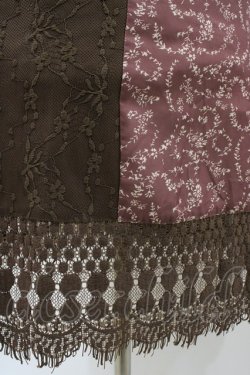 画像3: axes femme / レース×花柄切替ガウンワンピース M ブラウン H-26-02-11-1026-AX-OP-NS-ZH