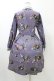 画像2: axes femme POETIQUE / ラ レコルト柄シャツワンピース M パープル H-26-02-11-1028-AX-OP-NS-ZH (2)