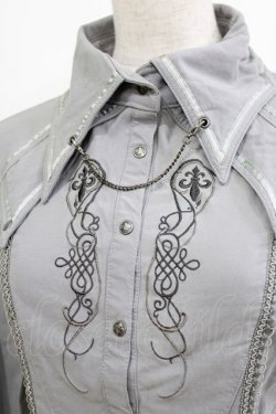 画像4: Rozen Kavalier / チェーン付き刺繍シャツ  グレー H-26-02-11-047-OO-BL-AK-ZH