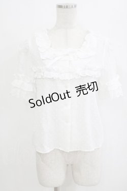 画像1: MILK / M cafeブラウス  オフドビードット H-26-02-11-048-ML-BL-KB-ZH