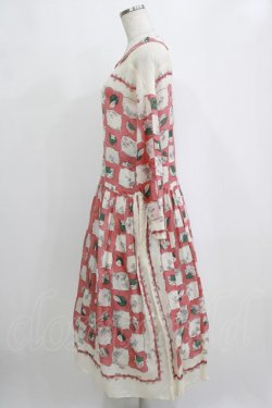 画像2: Jane Marple Dans Le Salon / Winter leafのタブリエドレス  ピンク H-26-02-11-006-JM-OP-KB-ZH